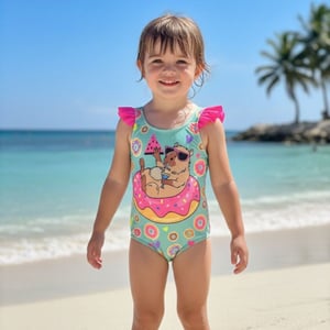 Maiô Infantil Estampado Capivara Hangar Lingerie