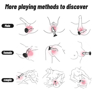 Plug Anal Fingertip Metal Com Ventosa Recarregável Com 10 Modos De Vibração Vibe Toys