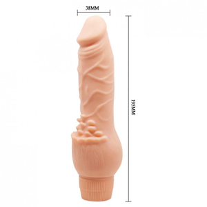 Prótese Realística Clark Com Vibro Interno E Saliências 19,5 X 3,8cm Vibe Toys