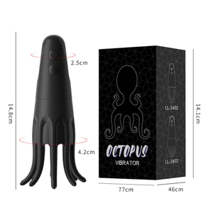 Vibrador Octopus 2 Em 1 Com 10 Modos De Vibração E 6 Modos De Choque Lilo