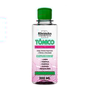 Tônico Revitalizante Para Limpeza Da Pele 200ml Rhenuks Cosméticos