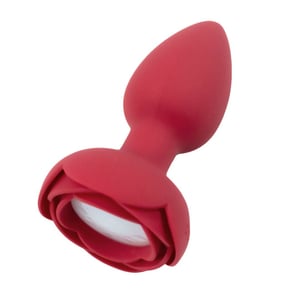 Plug Anal De Silicone Formato De Flor Com Led 10 Modos De Vibração