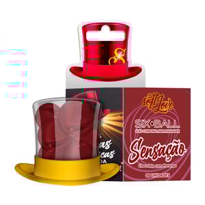 Six Ball 6 Cápsulas Com óleo Corporal Beijável Soft Love
