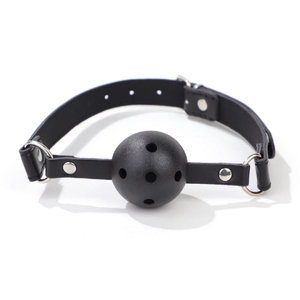 Mordaça Bola Com Regulagem Em Couro Vibe Toys