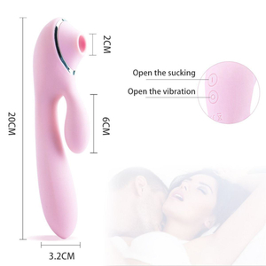 Vibrador Sharp Com Sugador E Estimulador De Clitóris 8 Vibrações