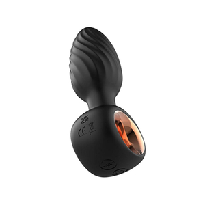 Plug Anal Em Silicone 9 Modos De Vibração E Rotação Com Controle Remoto Sem Fio