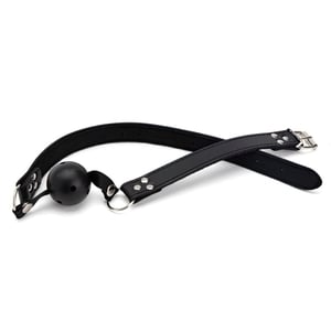 Mordaça Bola Reforçada Com Regulagem Em Couro Vibe Toys