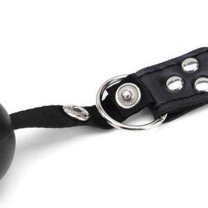 Mordaça Bola Reforçada Com Regulagem Em Couro Vibe Toys