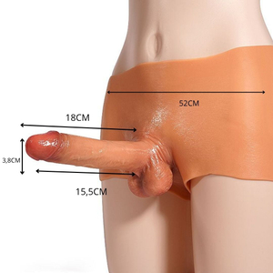 Cinta Em Silicone Líquido Com Prótese Integrada 18,5x3,8 Vibe Toys