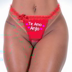 Calcinha Apressadinha Com Frase Te Amo Anjo Tallyta