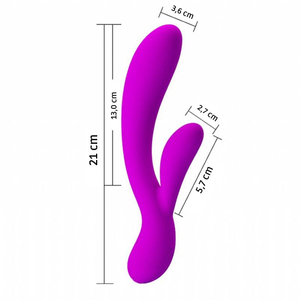 Vibrador Ponto G Com Estimulador Clitoriano Angela 30 Vibrações Pretty Love