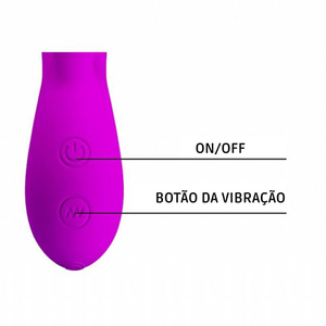 Vibrador Ponto G Com Estimulador Clitoriano Angela 30 Vibrações Pretty Love