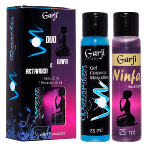 Duo Retarden E Ninfa Gel Para Massagem 25ml Garji