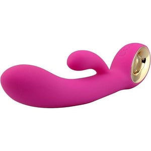 Vibrador Jakiro Em Puro Silicone Com Dupla Estimulação 24x5,6 Cm Vibe Toys