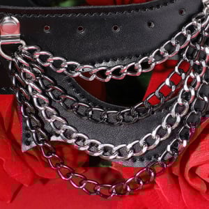 Máscara De Couro Punk Com Correntes Cromadas Vibe Toys