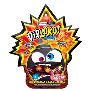 Diploko Booom Bala Explosiva De Cereja Com 10 Saches Danilla