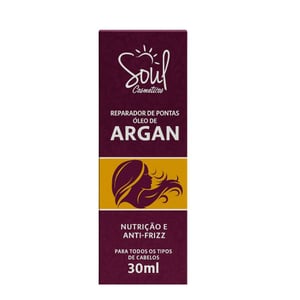 Reparador De Pontas óleo De Argan 30ml Soul Cosméticos 