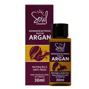 Reparador De Pontas óleo De Argan 30ml Soul Cosméticos 