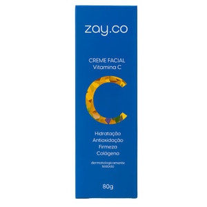 Creme Facial Vitamina C E Colágeno 80g Zay.co