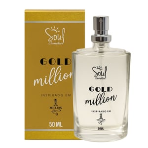 Gold Million Colônia Masculina 50ml Soul Cosméticos