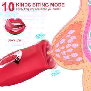 Vibrador Formato De Boca 10 Modos De Sucção E 10 Modos De Estimulação