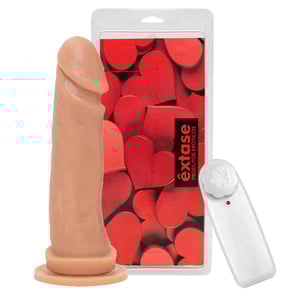 Prótese Maciça Com Vibro E Ventosa 17 X 4,2cm êxtase