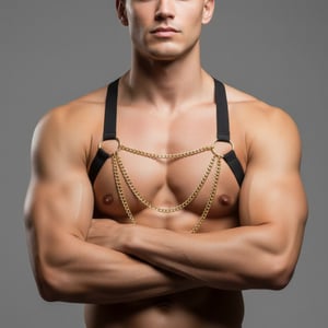 Harness Masculino Em Couro E Metal Vibe Toys