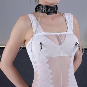 Kit Bondage Com Corrente De Tração E Guia Com Coleira Vibe Toys