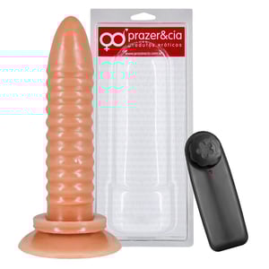 Protese Com Vibro E Ventosa 16,5 X 3,6cm  Prazer & Cia