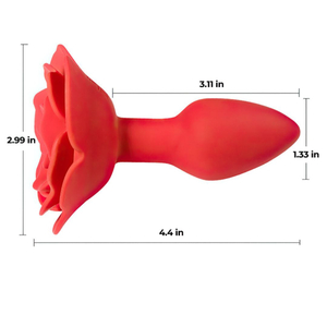 Plug Anal Flower Em Silicone 10 Modos De Vibração E Rotação