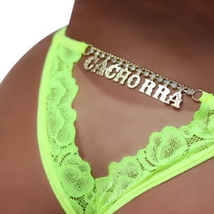 Calcinha Gislaine Strass Cachorra Tallyta Moda Apimentada