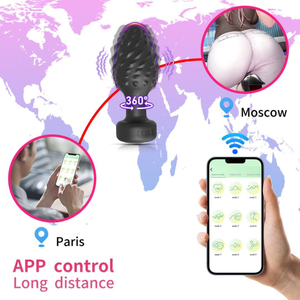 Plug Anal 360º Em Silicone Via Aplicativo Vibe Toys