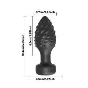 Plug Anal Em Silicone Com 10 Vibrações Via App Vibe Toys