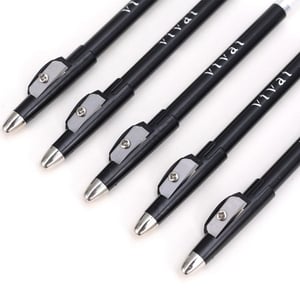 Lápis Duas Pontas Branco E Preto Com Apontador Vivai