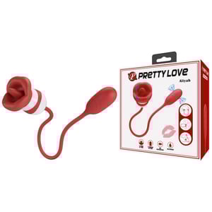 Vibrador Duplo Aliyah Com Língua Estimuladora E Bullet Pretty Love