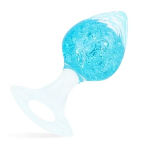 Plug Anal Coração Pequeno Em Silicone Com Esfera De Vidro Interno