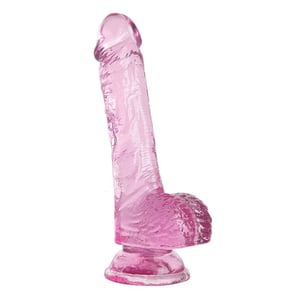 Pênis Realístico Em Jelly Com Escroto E Ventosa 20,5 X 3,8 Cm Vibe Toys