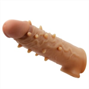 Capa Peniana Osborn Com Anel Para Testículo E Saliências Massageadoras Pretty Love