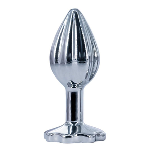 Plug Anal Em Metal Stripes Pequeno Com Pedra Vibe Toys