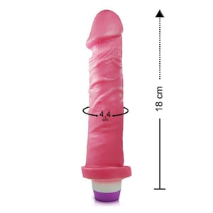 Prótese Aromatizada Com Vibração 18 X 4,4cm Linha Pura Tentação Sexy Fantasy