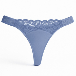 Calcinha Fio Dental Love Corte A Laser Com Detalhe Renda Frontal