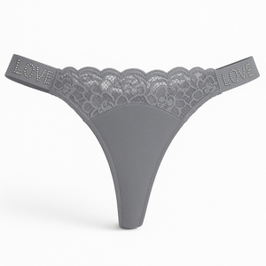 Calcinha Fio Dental Love Corte A Laser Com Detalhe Renda Frontal