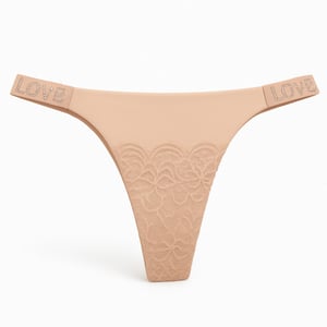 Calcinha Fio Dental Love Corte A Laser Com Detalhe Em Renda