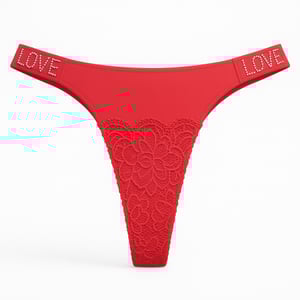 Calcinha Fio Dental Love Corte A Laser Com Detalhe Em Renda