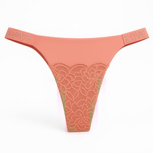 Calcinha Fio Dental Love Corte A Laser Com Detalhe Em Renda