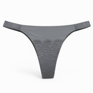 Calcinha Fio Dental Love Corte A Laser Com Detalhe Em Renda