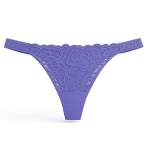 Calcinha Fio Dental Love Corte A Laser Com Renda Frontal