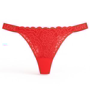 Calcinha Fio Dental Love Corte A Laser Com Renda Frontal