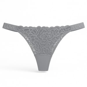 Calcinha Fio Dental Love Corte A Laser Com Renda Frontal