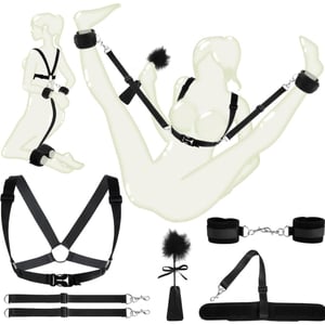 Kit Bondage 7 Peças Com Algema E Tornozeleira Vibe Toys